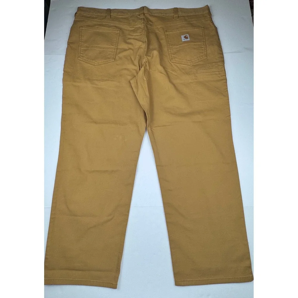 Carhartt Rugged Flex Pants 46x30 Canvas Workwear Relaxed Fit BN2517-M Brown Tan